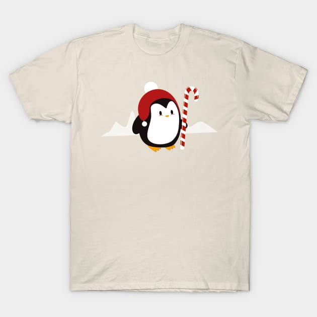 Christmas Penguin in the south pole T-Shirt by happinessinatee